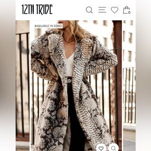 Vivienne Grey Snake Faux Fur long coat - never worn!!!